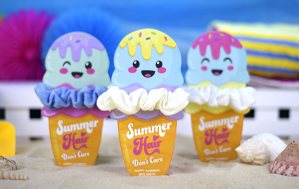 printable classroom gift - ice cream scrunchie holders printable classroom gift - ice cream scrunchie holders